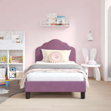 Vidaxl bedframe voor kinderen met hoofdbord paars 80 x 160 cm fluweel