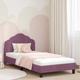 Vidaxl bedframe voor kinderen met hoofdbord paars 80 x 200 cm fluweel