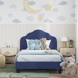 Vidaxl bedframe voor kinderen met hoofdbord politieblauw 80 x 200 cm