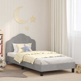 Vidaxl bedframe voor kinderen met hoofdbord lichtgrijs 90 x 200 cm