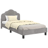 Vidaxl bedframe voor kinderen met hoofdbord lichtgrijs 90 x 200 cm