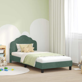 Vidaxl bedframe voor kinderen met hoofdbord zeegroen 90 x 200 cm