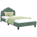 Vidaxl bedframe voor kinderen met hoofdbord zeegroen 90 x 200 cm