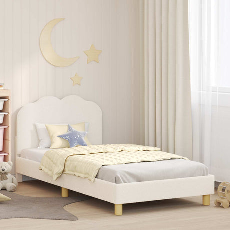 Vidaxl bedframe voor kinderen met hoofdbord crèmekleurig 80 x 200 cm