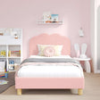 Vidaxl bedframe voor kinderen met hoofdbord roze 80 x 200 cm bouclé