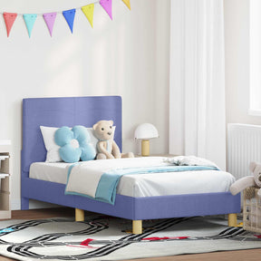 Vidaxl bedframe voor kinderen met hoofdbord jeans blauw 80 x 160 cm