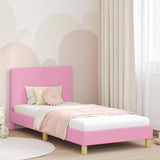 Vidaxl bedframe voor kinderen met hoofdbord roze 80 x 200 cm stof
