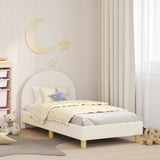 Vidaxl bedframe voor kinderen met hoofdbord crèmekleurig 80 x 160 cm