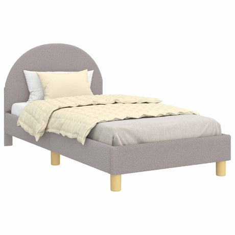 Vidaxl bedframe voor kinderen met hoofdbord lichtgrijs 80 x 160 cm