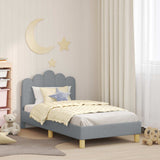 Vidaxl bedframe voor kinderen met hoofdbord lichtgrijs 80 x 160 cm