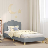 Vidaxl bedframe voor kinderen met hoofdbord lichtgrijs 80 x 200 cm