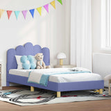 Vidaxl bedframe voor kinderen met hoofdbord jeans blauw 90 x 200 cm