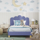 Vidaxl bedframe voor kinderen met hoofdbord jeans blauw 90 x 200 cm