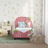 Vidaxl peuterbedframe met hoofdbord roze 70 x 140 cm fluweel