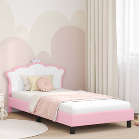 Vidaxl bedframe voor kinderen met hoofdbord roze 80 x 200 cm pu