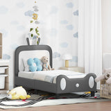 Vidaxl peuterbedframe met hoofdbord lichtgrijs 70 x 140 cm pu