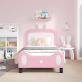 Vidaxl bedframe voor kinderen met hoofdbord roze 80 x 160 cm pu