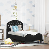Vidaxl peuterbedframe met hoofdbord zwart 70 x 140 cm fluweel
