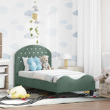 Vidaxl peuterbedframe met hoofdbord zeegroen 70 x 140 cm fluweel
