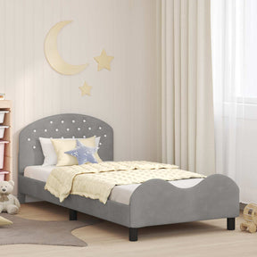 Vidaxl bedframe voor kinderen met hoofdbord lichtgrijs 80 x 200 cm