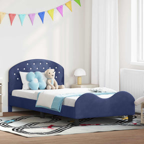 Vidaxl bedframe voor kinderen met hoofdbord politieblauw 80 x 200 cm
