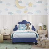 Vidaxl bedframe voor kinderen met hoofdbord politieblauw 80 x 160 cm