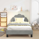 Vidaxl bedframe voor kinderen met hoofdbord lichtgrijs 80 x 200 cm
