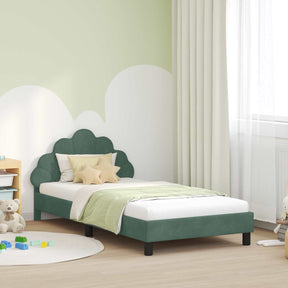 Vidaxl bedframe voor kinderen met hoofdbord zeegroen 80 x 200 cm