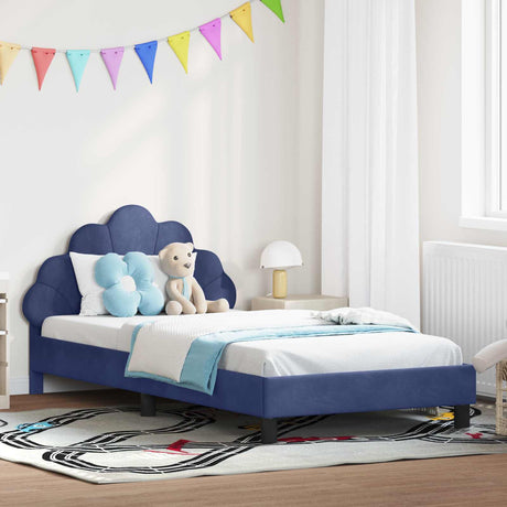 Vidaxl bedframe voor kinderen met hoofdbord politieblauw 80 x 200 cm