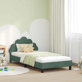 Vidaxl bedframe voor kinderen met hoofdbord zeegroen 90 x 190 cm