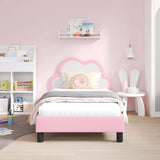 Vidaxl bedframe voor kinderen met hoofdbord roze 80 x 160 cm pu