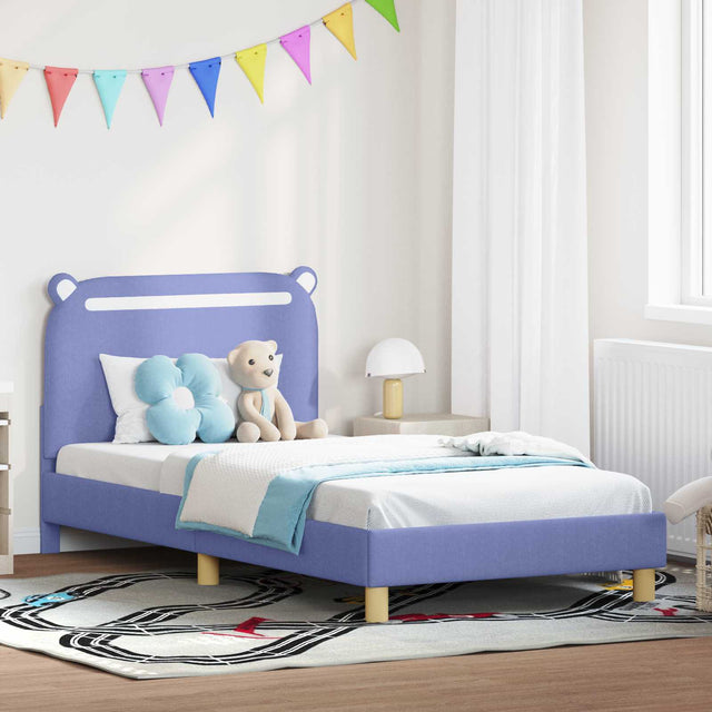 Vidaxl bedframe voor kinderen met hoofdbord jeans blauw 80 x 200 cm