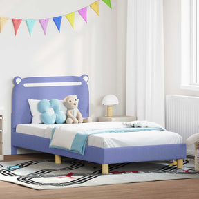 Vidaxl bedframe voor kinderen met hoofdbord jeans blauw 90 x 190 cm