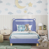 Vidaxl bedframe voor kinderen met hoofdbord jeans blauw 90 x 190 cm