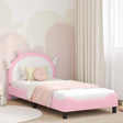 Vidaxl bedframe voor kinderen met hoofdbord roze 90 x 190 cm pu