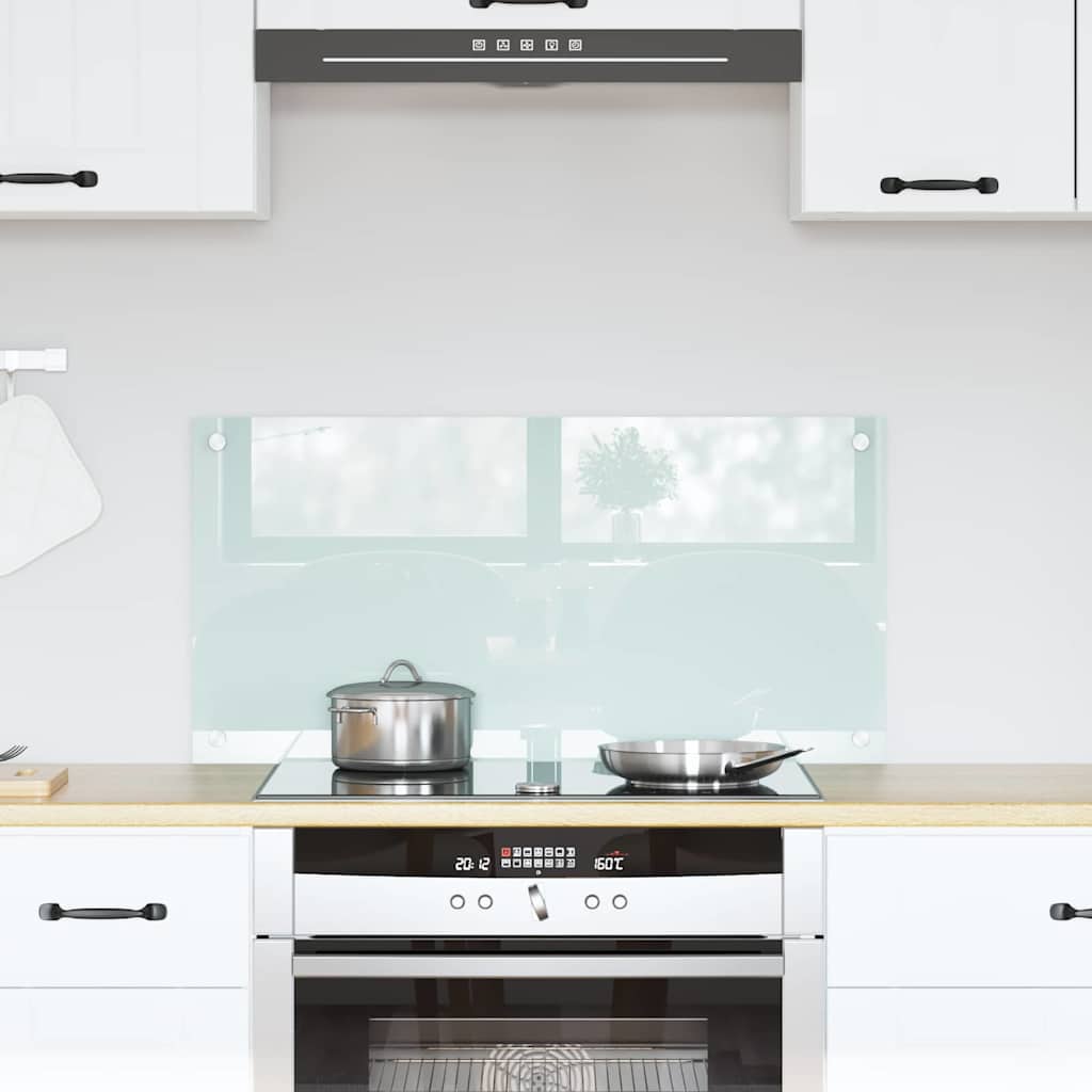 Vidaxl keukenachterwand melk 80 x 40 cm gehard glas