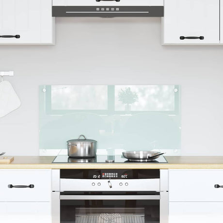 Vidaxl keukenachterwand melk 80 x 40 cm gehard glas