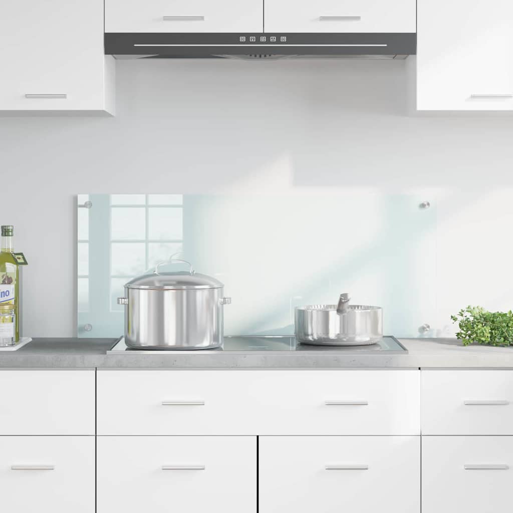Vidaxl keukenachterwand melk 100 x 40 cm gehard glas