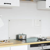 Vidaxl keuken achterwand doorzichtig 80 x 40 cm gehard glas