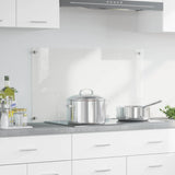 Vidaxl keuken achterwand doorzichtig 90 x 50 cm gehard glas