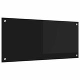 Vidaxl keuken achterwand zwart 90 x 40 cm gehard glas