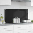 Vidaxl keukenachterwand zwart 100 x 50 cm gehard glas