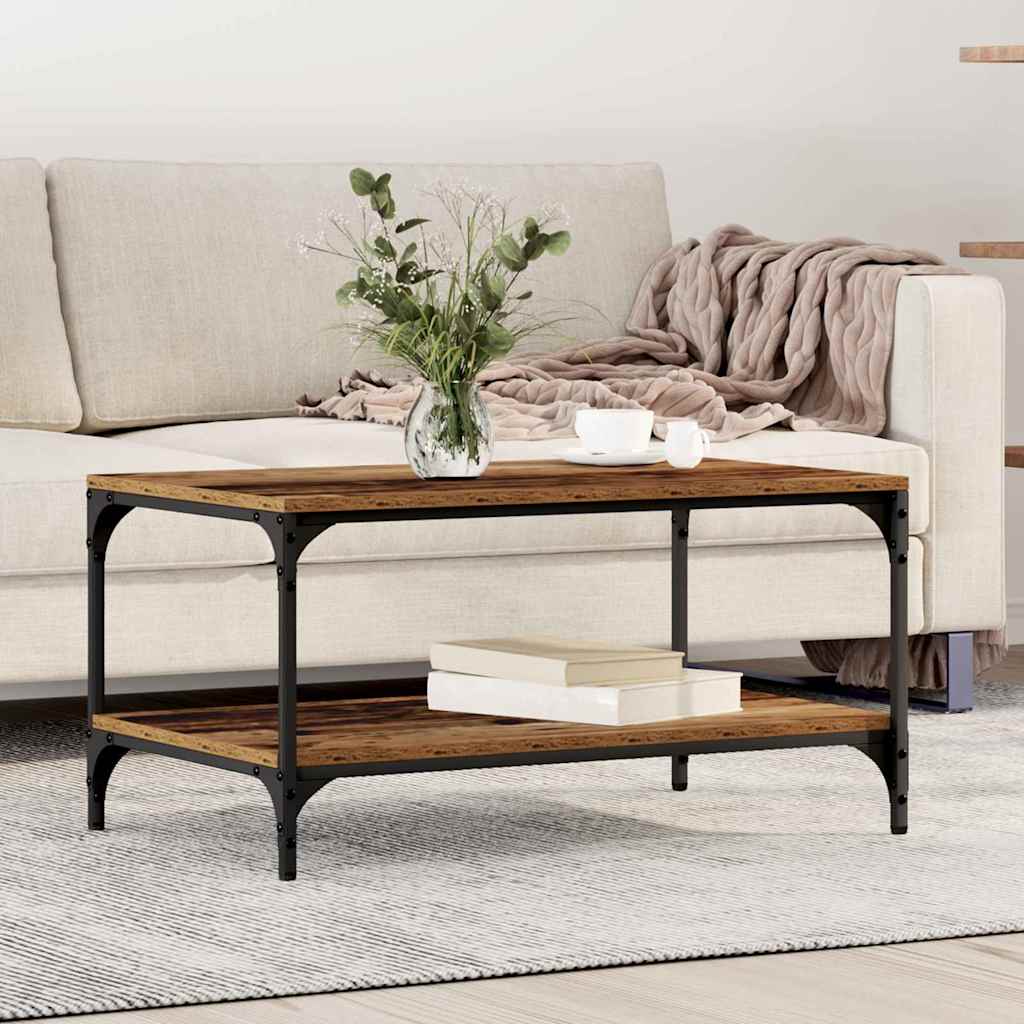 Vidaxl salontafel oud hout 80 x 50 x 40 cm bewerkt hout