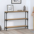 Vidaxl wandtafel artisan eiken 100 x 22,5 x 75 cm bewerkt hout