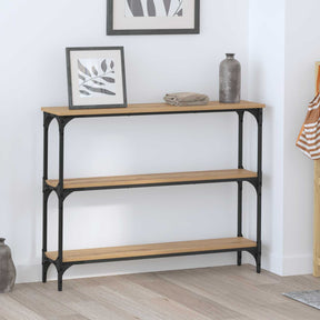 Vidaxl wandtafel artisan eiken 100 x 22,5 x 75 cm bewerkt hout