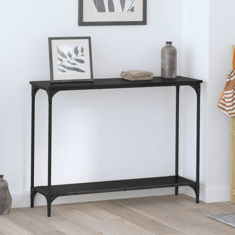Vidaxl wandtafel zwart eiken 101 x 30.5 x 75 cm bewerkt hout