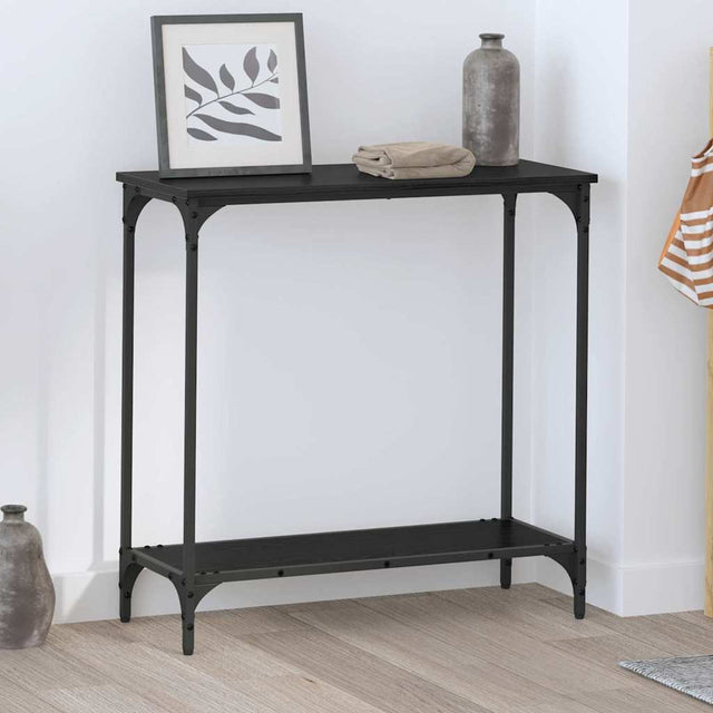 Vidaxl wandtafel zwart eiken 75 x 30.5 x 75 cm bewerkt hout