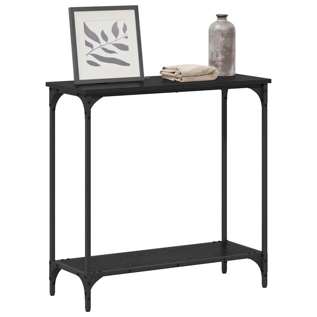 Vidaxl wandtafel zwart eiken 75 x 30.5 x 75 cm bewerkt hout
