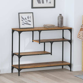 Vidaxl wandtafel oudhout 100 x 30 x 75 cm bewerkt hout