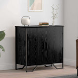 Vidaxl dressoir zwart eiken 78 x 35 x 74.5 cm